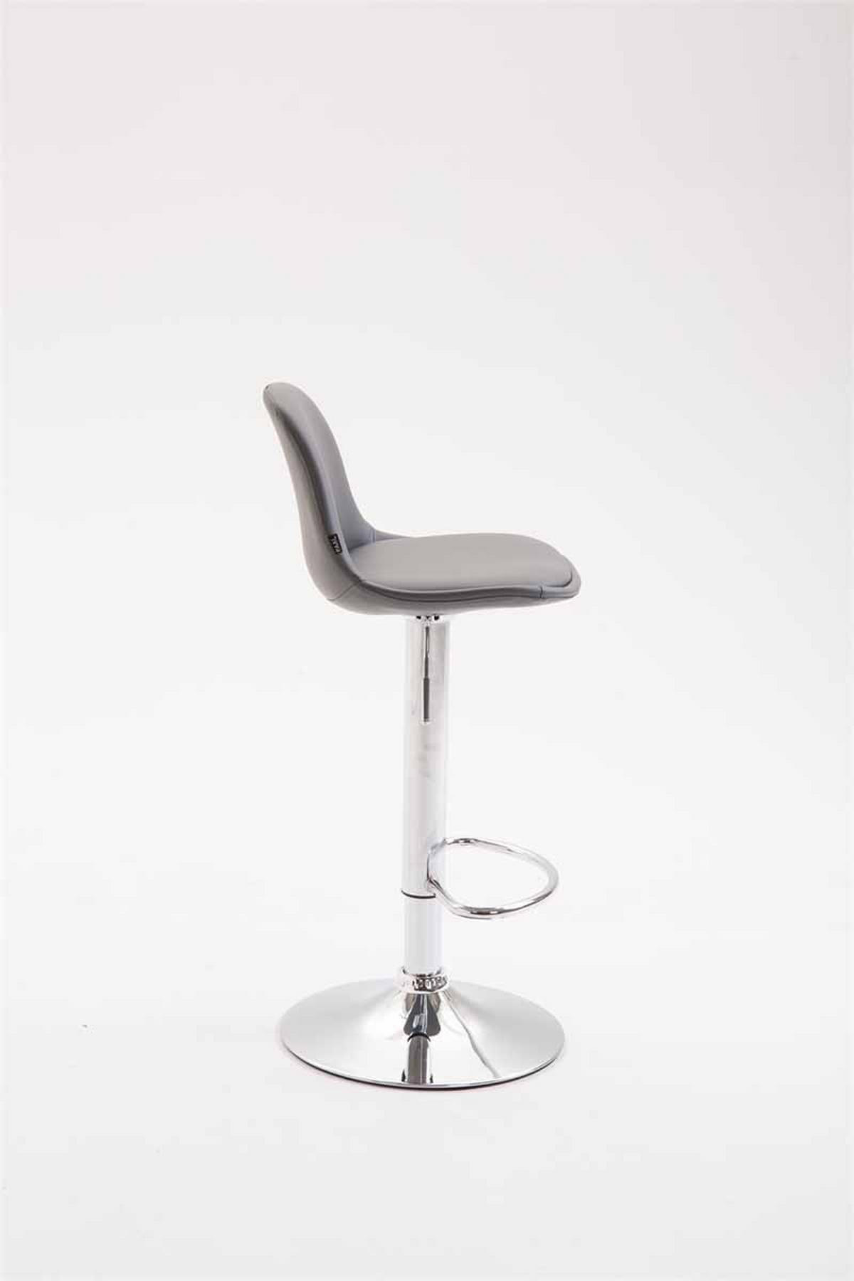 BARHOCKER Kiel Kunstleder 82-104x39x43 cm grau - Grau, Leder (39/82/43cm) - furnicato