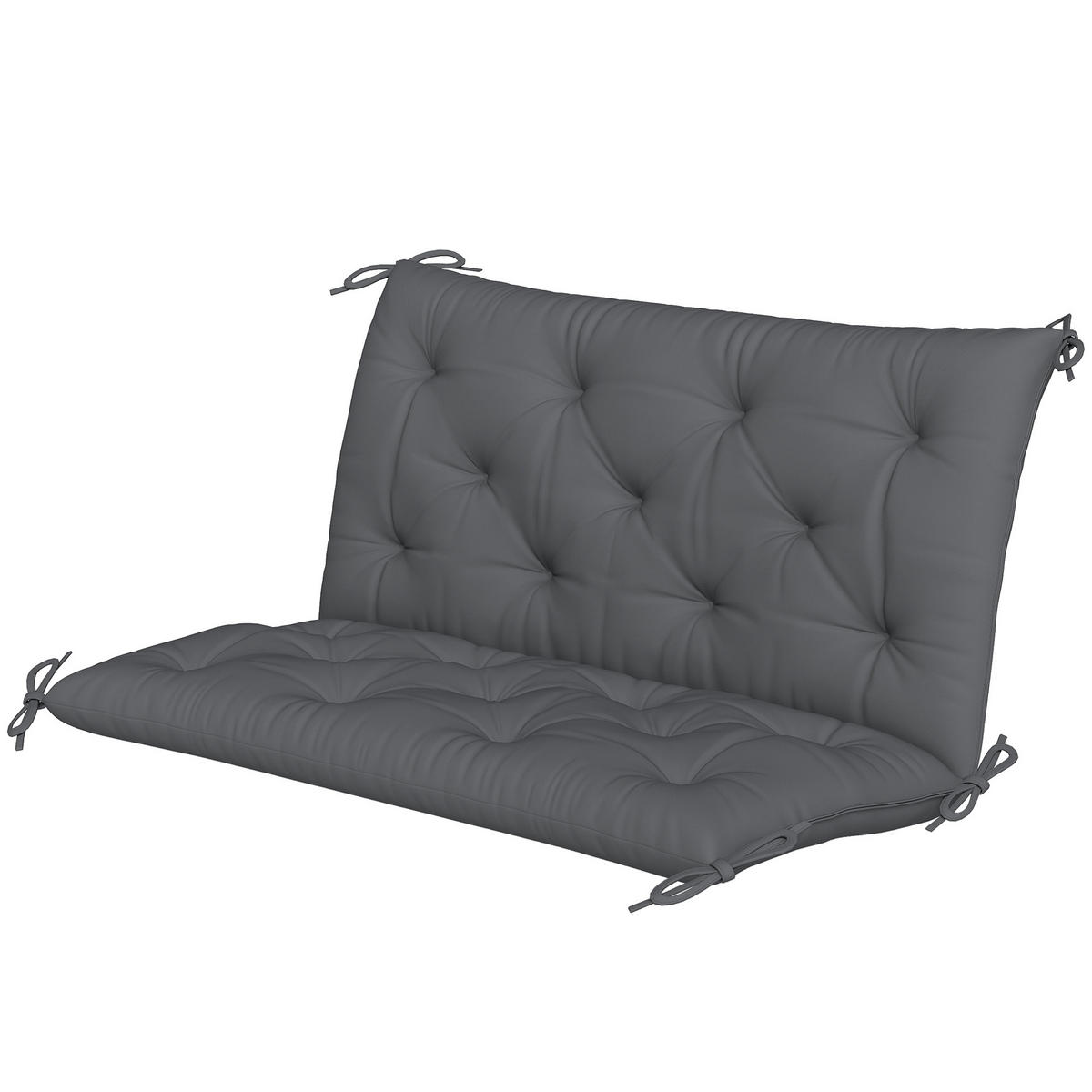 BANKAUFLAGE Dunkelgrau 100/98/8 cm - Dunkelgrau, Textil (98/8/100cm) - PANGIVO