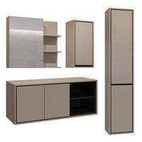 WASCHTISCHUNTERSCHRANK 120cm Sophéa 2er-Set Taupe - Taupe, Holzwerkstoff (120/50.8/48cm) - Petits-meubles