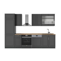 KUHINJSKI BLOK Fame-Line Seoska Antracit-Zlatna 300 cm , RP Hrast - antracit, drvni materijal (300/206.8/60cm) - Vicco