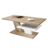 COUCHTISCH rechteckig Sonoma Eiche Weiß mit Ablage - Weiß/Sonoma Eiche, Holzwerkstoff (60/110/45cm) - designimpex