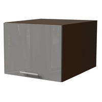 AUFSATZSCHRANK Essen W6B/45 Grau Hochglanz / Lava Matt 45 / 59 / 36cm - Dunkelgrau/Grau, Holz/Holzwerkstoff (45/36/59cm) - Feldmann-Wohnen