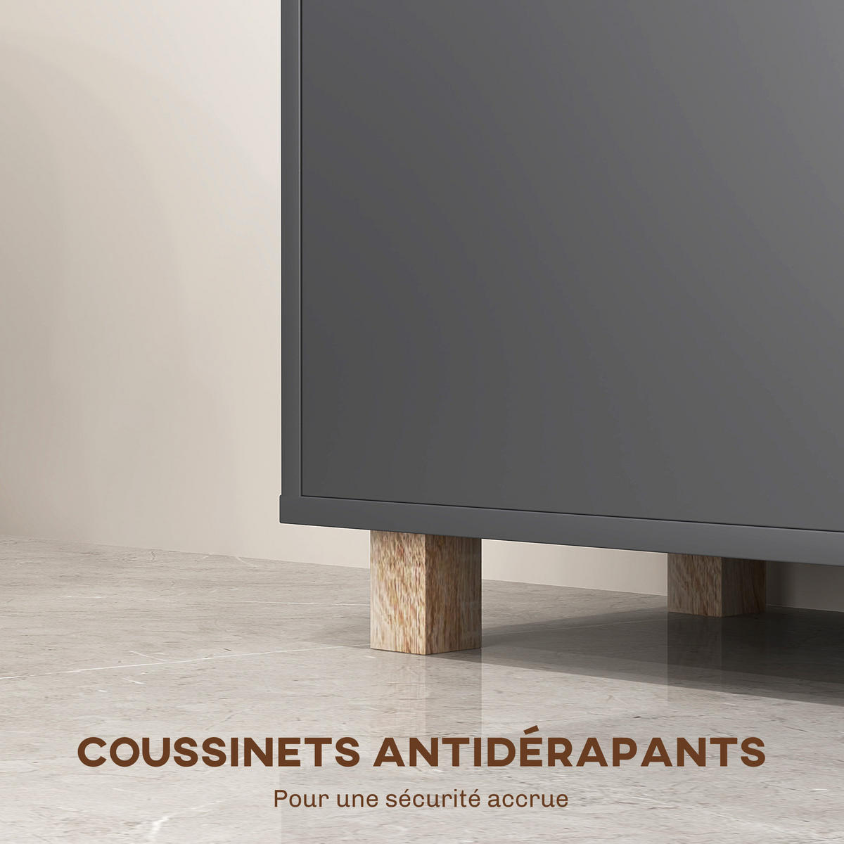 MIDISCHRANK DE-12440 80/35/70 cm Grau / Naturholz - Grau, Holzwerkstoff (35/70/80cm) - ComfortXL
