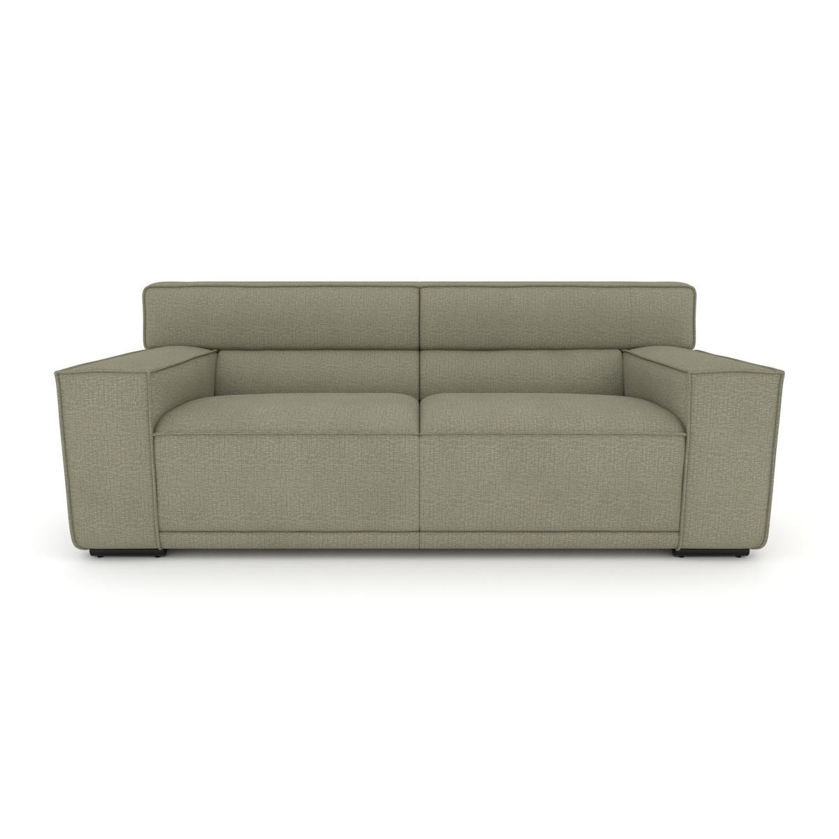 3-SITZER Umea Chenille Grün 204/106/78 cm - Jadegrün, Kunststoff/Textil (204/78/106cm) - foamnova