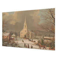 FOTOTAPETE 152x104 cm - Winterlandschaft - Braun, Textil (152/104cm) - Wallfluent
