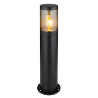 LED AUSSENLEUCHTE XELOO Edelstahl Schwarz - Schwarz, Metall (14/14/50cm) - Globo Lighting