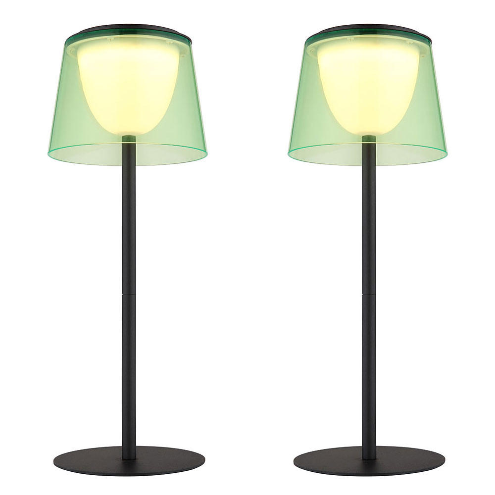 TISCHLEUCHTE MARIAM LED Grün, Akku, Touchdimmer, 2er Set - Grün, Metall (13/13/34cm) - Globo Lighting