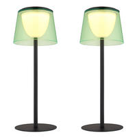TISCHLEUCHTE MARIAM LED Grün, Akku, Touchdimmer, 2er Set - Grün, Metall (13/13/34cm) - Globo Lighting
