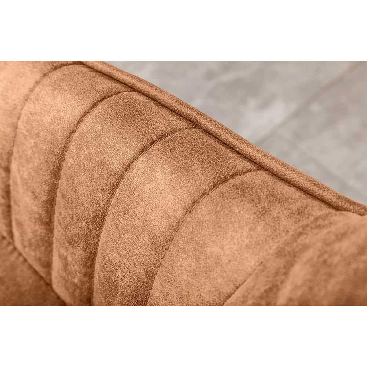 ARMLEHNSTUHL TURIN Microfaser Vintage Hellbraun - Hellbraun/Schwarz, Textil/Metall (60/84/61cm) - riess-ambiente
