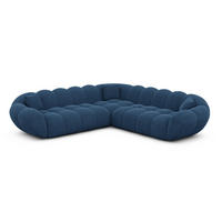 ECKSOFA Liva Dunkelblau Strukturstoff - Dunkelblau, Textil (258/258cm) - VAROYAL