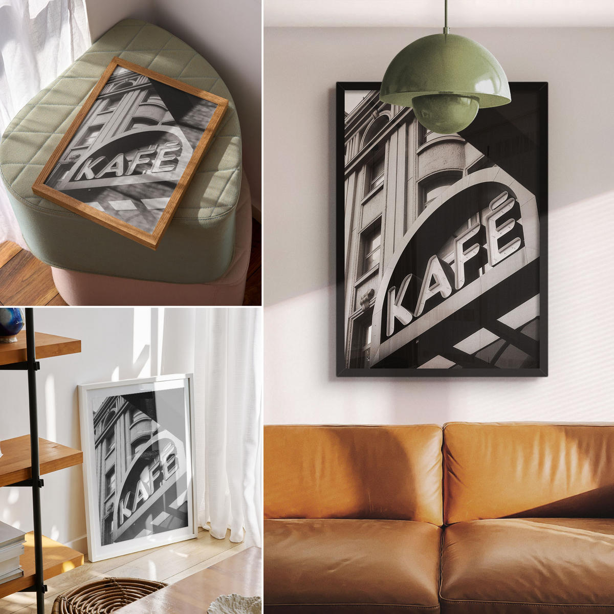 POSTER - 21x29 cm - Impuls - Stadtcafé - Schwarz, Textil (21/29.7/0.1cm) - TULUP