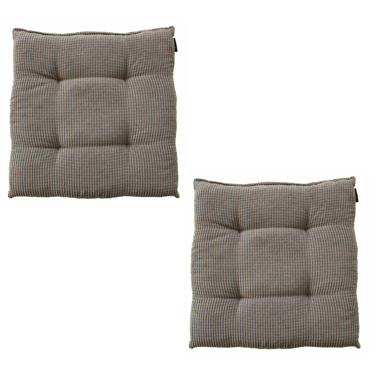 STUHLKISSEN 2er Set New Wave - Taupe, Textil (40/40/4cm) - Yve! decoration