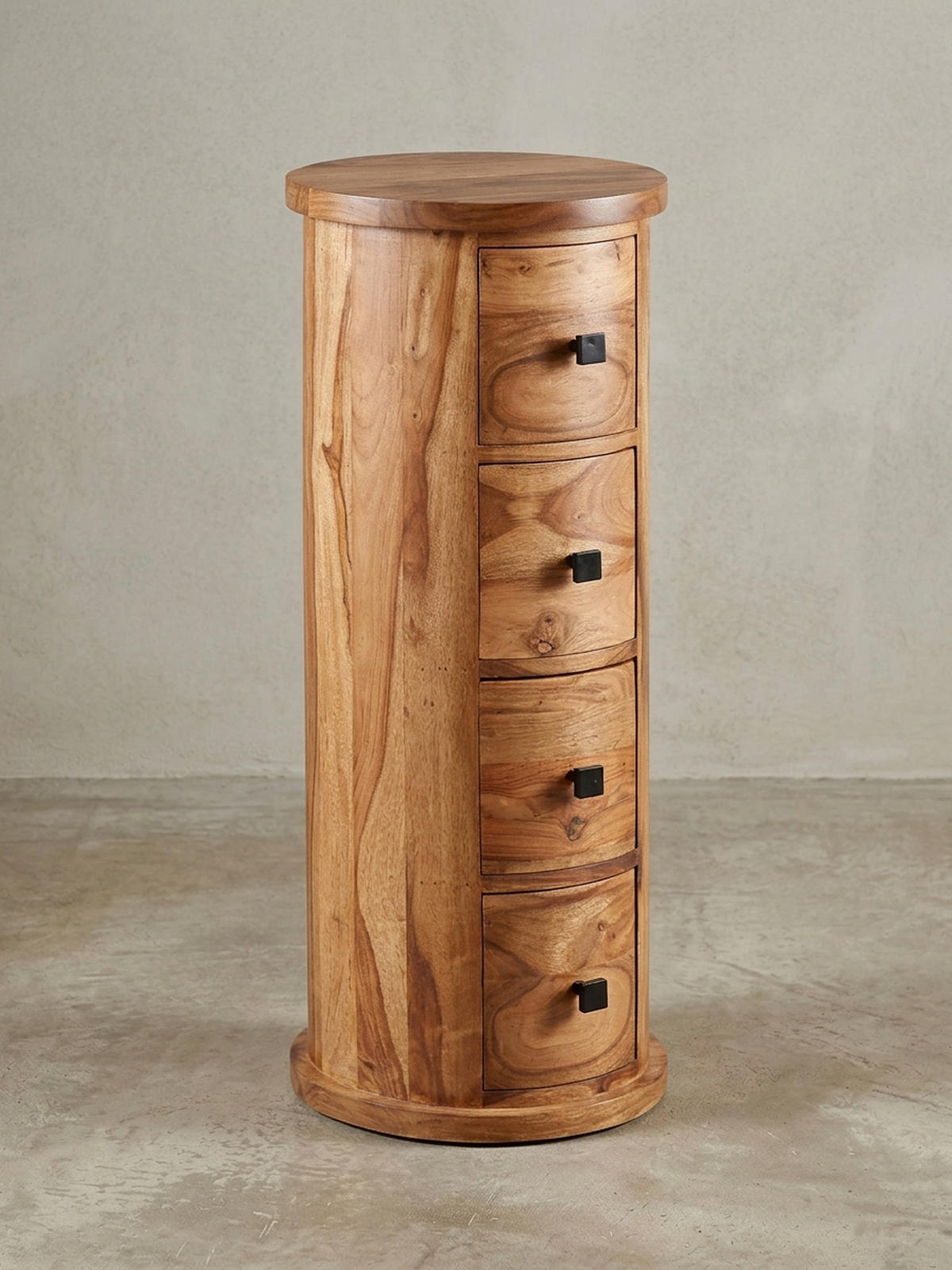 KOMMODE – Massivholz, rustikal, 4 Schubladen, viel Stauraum - Braun, Holz/Metall (35/85/35cm) - KADIMA DESIGN