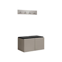 GARDEROBEN-SET Orion VI - Kaschmir/Anthrazit, Holzwerkstoff/Kunststoff (84/42/46cm) - MIRJAN24
