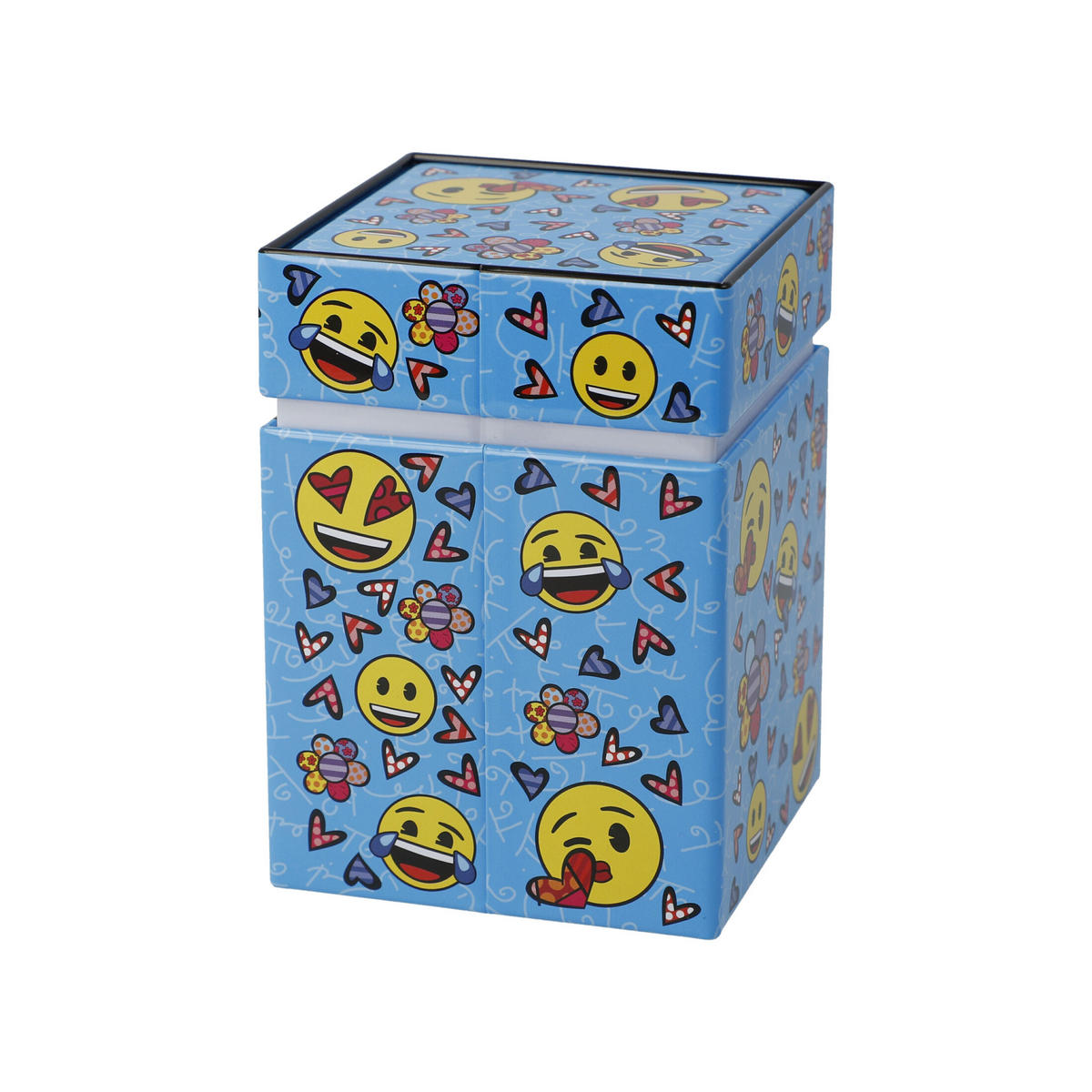TEEDOSE emoji by BRITTO - Always Happy, Metall, Bunt, 600 ml - Multicolor, Metall (7.5/11/7.5cm) - Goebel