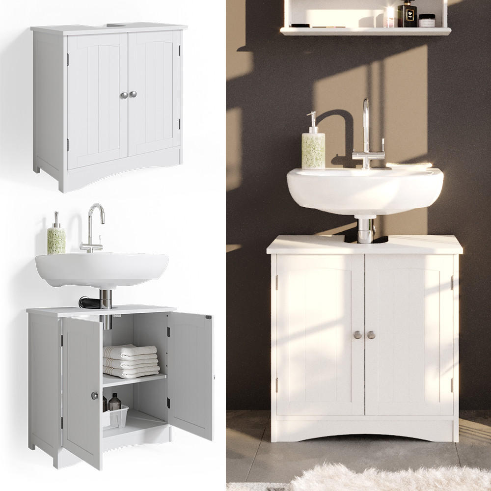WASCHBECKENUNTERSCHRANK Bianco Weiß 60 x 60 cm - Weiß, Holzwerkstoff (60/60/30cm) - Vicco
