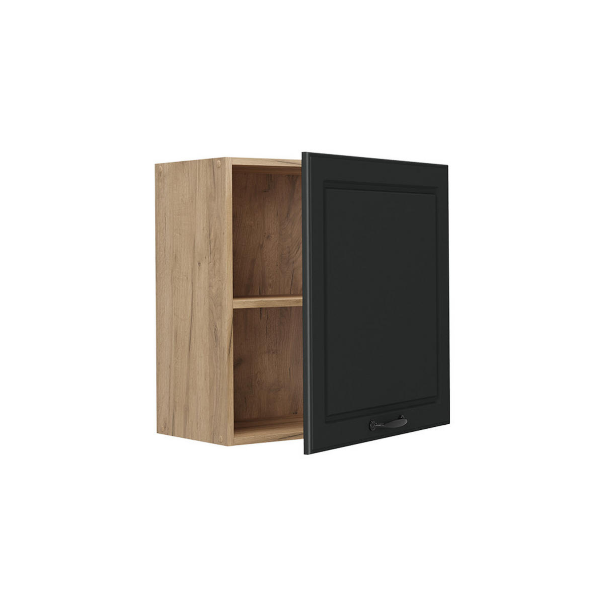 HÄNGESCHRANK R-Line, Anthrazit Landhaus/Goldkraft Eiche, 60 cm mit 1 Tür - Honigeiche/Anthrazit, Holzwerkstoff (60/60/31cm) - Vicco