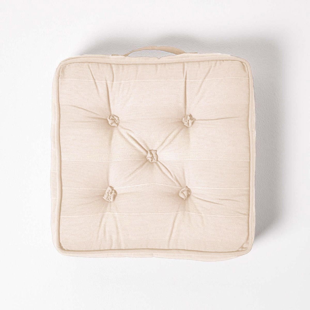 SITZKISSEN Rajput creme 40/40/8 cm - Beige, Textil (40/40/8cm) - Homescapes
