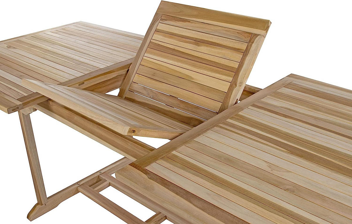 GARTENMÖBELSET 9TLG. KUBA MENORCA - Beige, Holz - SAM