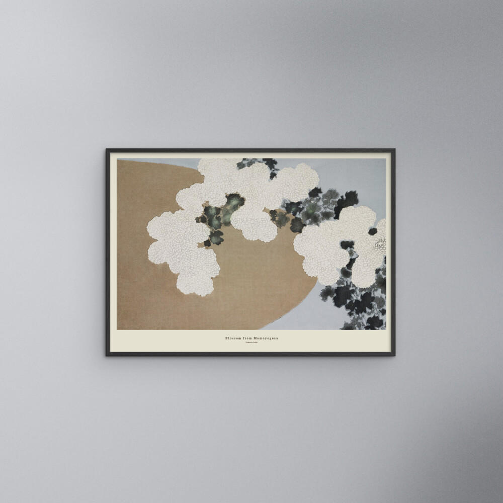 POSTER mit Rahmen A.P. Atelier - Blossom from Momoyogusa - Schwarz/Naturfarben, Holz/Papier (70/100cm) - Poster&Frame