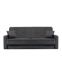 SCHLAFSOFA ORIO 3 Personen, Chenille-Stoff, marineblau/braun - Blaugrau, Textil (219/90/90cm) - KONSIMO®