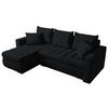 ECKSOFA Luis mit Schlaffunktion Graphit Samt - Silberfarben/Graphitfarben, Kunststoff/Textil (148/238cm) - Bromarkt