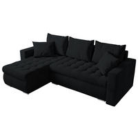 ECKSOFA Luis mit Schlaffunktion Graphit Samt - Silberfarben/Graphitfarben, Kunststoff/Textil (148/238cm) - Bromarkt