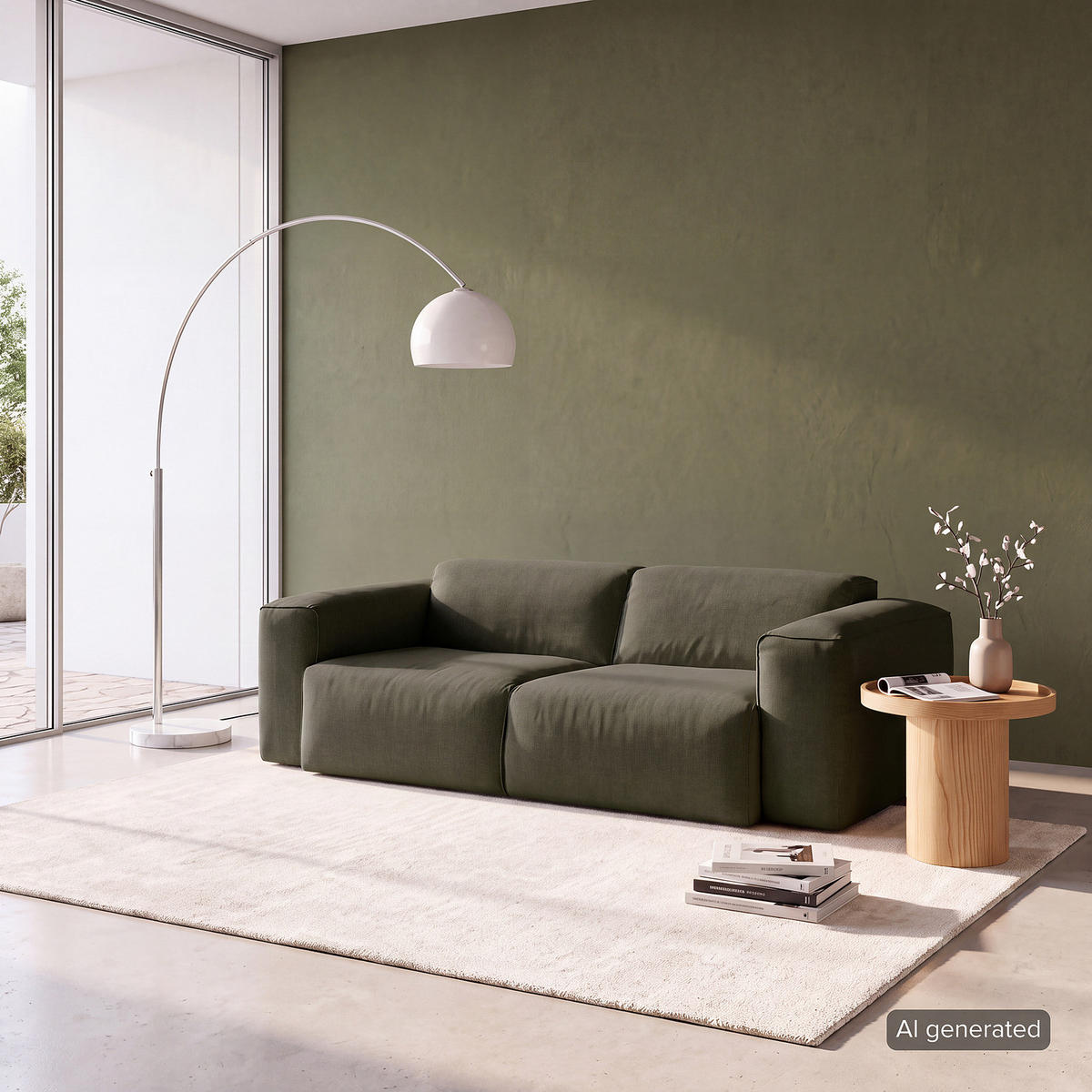 2-SITZER SOFA - Schwarz/Grau, Kunststoff/Textil (220/71/102cm) - home24