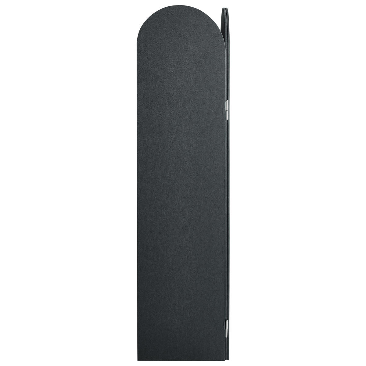 KANCELÁŘSKÝ DĚLICÍ PANEL 120/160 cm Tmavě šedý Slimmy - šedá/tmavě šedá, plast (120/160/2cm) - Beliani