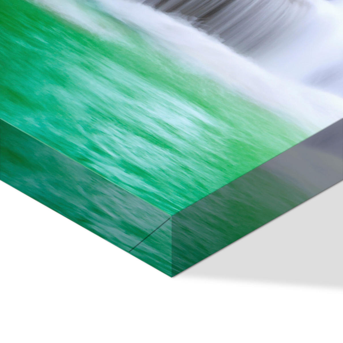 LEINWANDBILD Bergwasserfall 90x60 cm - Multicolor, Holz (90/60cm) - LUMASOUL