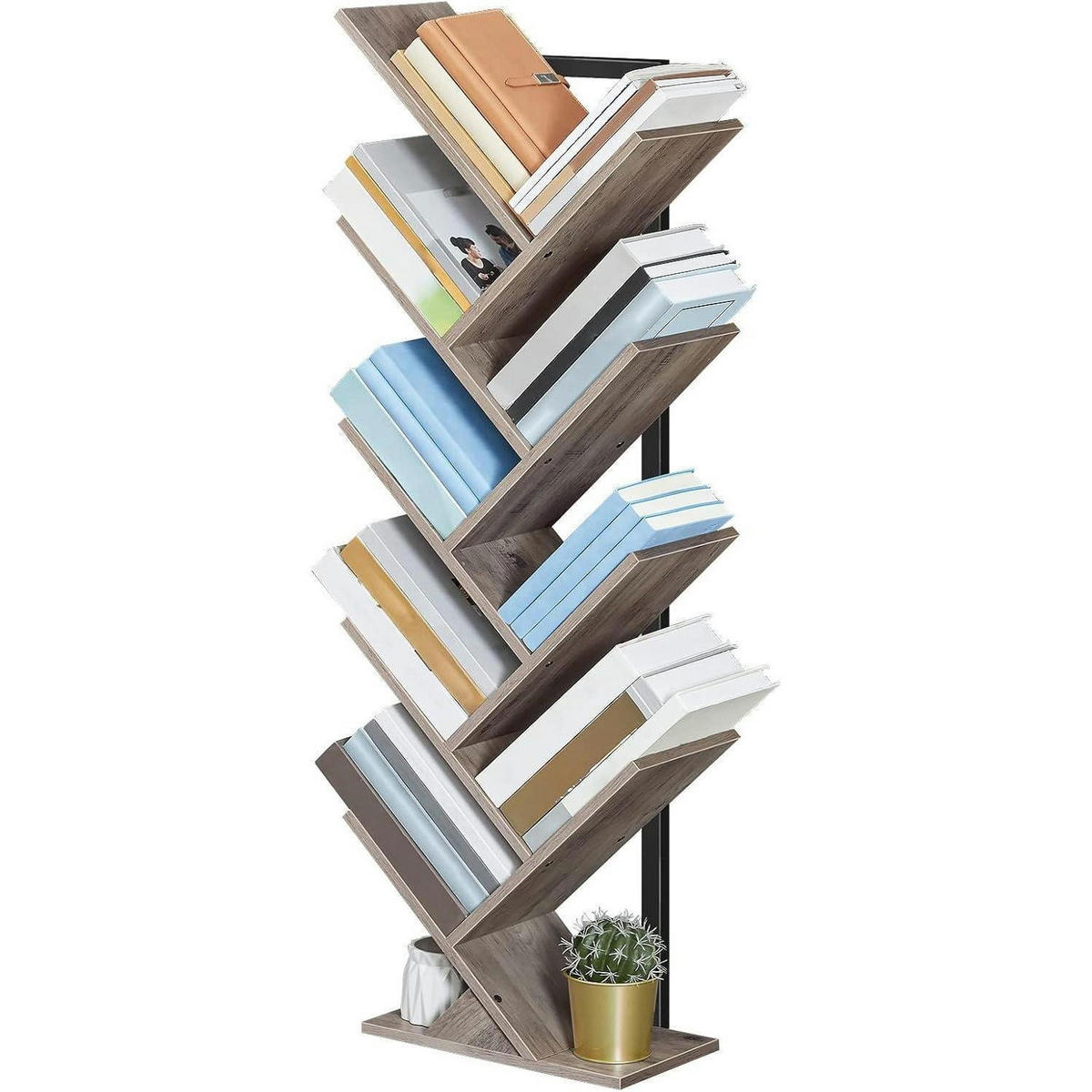 BÜCHERREGAL Baumform Greige 34 x 20 x 116 cm - Multicolor, Holzwerkstoff (34/116/20cm)