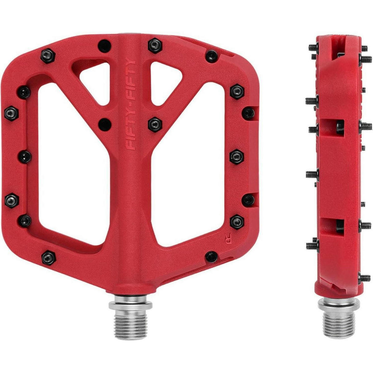 FAHRRADPEDALE Nylon Composite Rot 9/16 Zoll - Rot, Kunststoff (10.4/1.5/10.6cm)