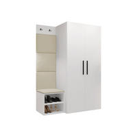 GARDEROBEN-SET Medi IV - Beige/Schwarz, Holzwerkstoff/Kunststoff (80/191/50cm) - MIRJAN24