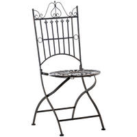 GARTENKLAPPSTUHL Metall bronze - Bronzefarben, Metall (39/94/53cm) - CLP