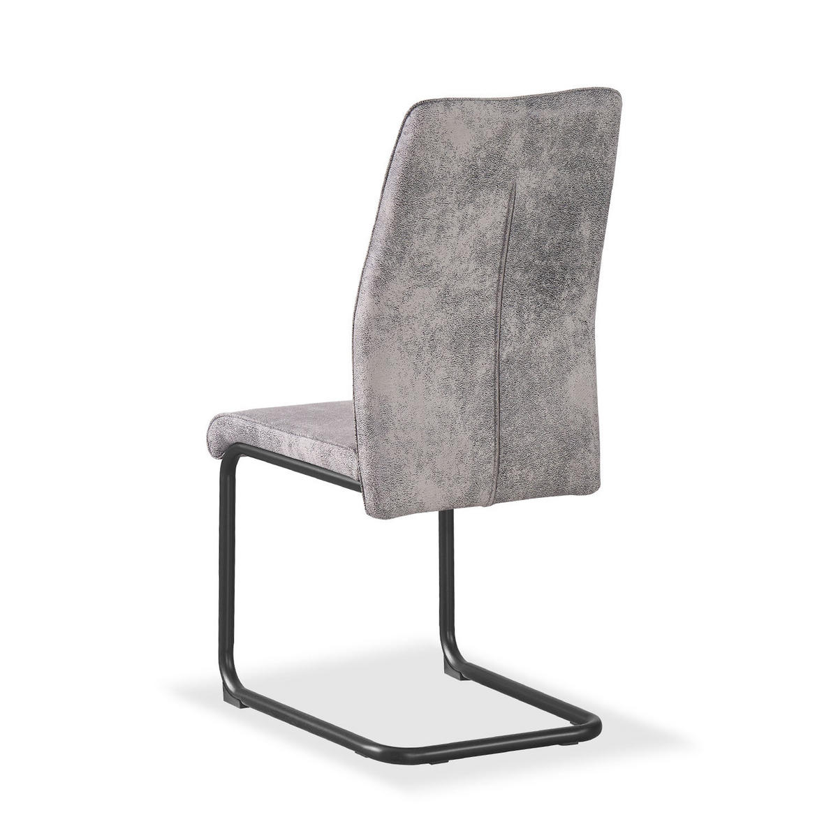 SCHWINGSTUHL THEO Grau 4 Stück - Grau, Textil/Metall (44/98/58cm) - B&D Home