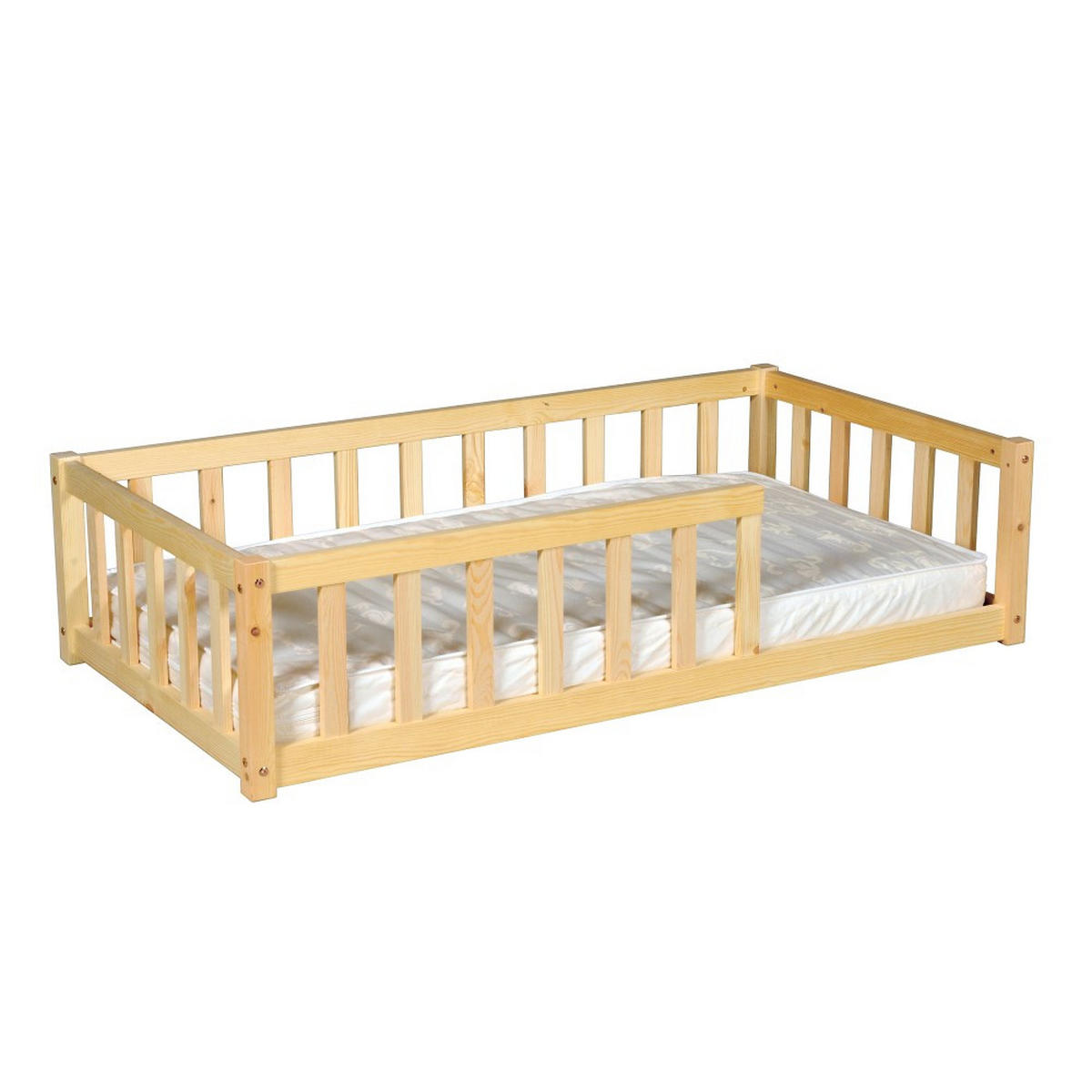 KINDERBETT NINO mit Matratze/ Kinderbett 70x140 - Hellholz - Naturfarben, Holz (70/140cm) - Weber Industries