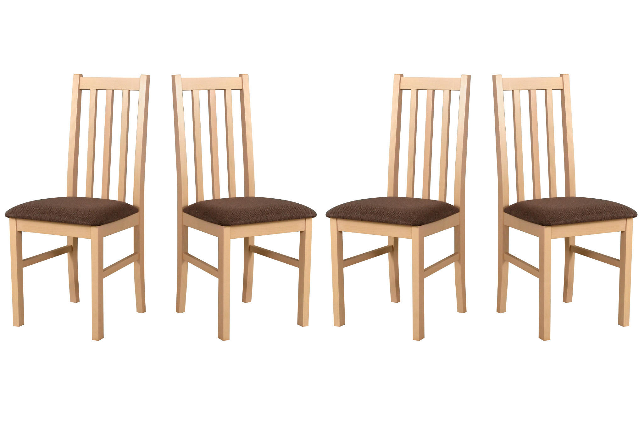 ESSZIMMERSTUHL - 4er-Set Bos 10 sonoma soro 28 - Braun/Sonoma Eiche, Holz (43/94/40cm) - Leaf Design