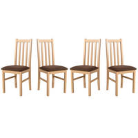ESSZIMMERSTUHL - 4er-Set Bos 10 sonoma soro 28 - Braun/Sonoma Eiche, Holz (43/94/40cm) - Leaf Design