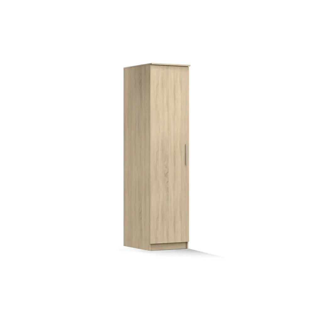 DREHTÜRENSCHRANK 50/207/59 cm Szantal 1D Sonoma/Sonoma - Alufarben/Sonoma Eiche, Holzwerkstoff/Kunststoff (50/207/59cm) - imoebel24