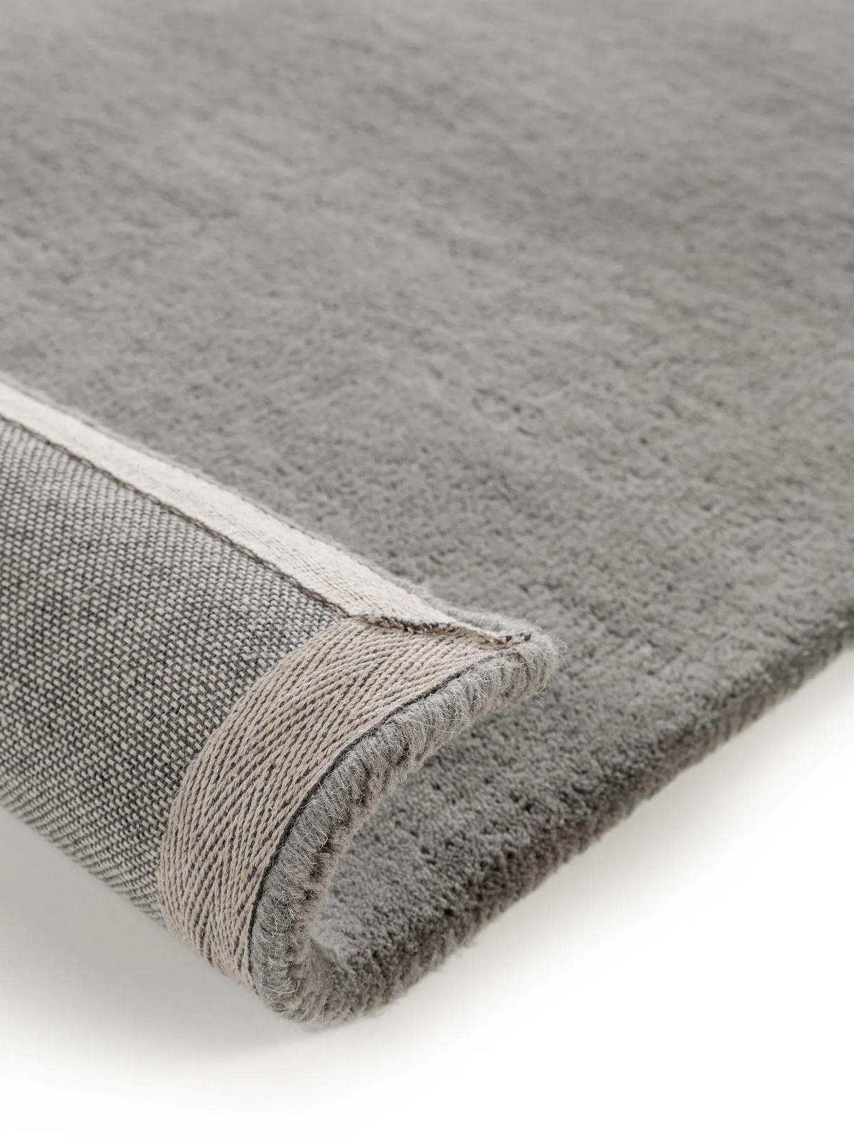 WOLLTEPPICH-LÄUFER Bent Grau 80x250 cm - Grau, Textil (80/250cm) - benuta Nest