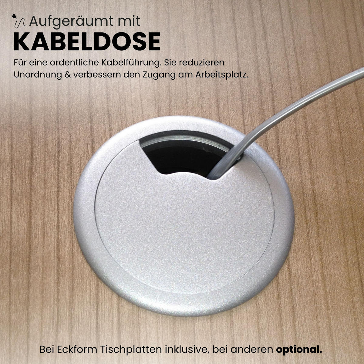 SCHREIBTISCH Serie-F 80/80/74 cm in Buchefarben - Buchefarben, Holzwerkstoff (80/80/74cm) - bümö