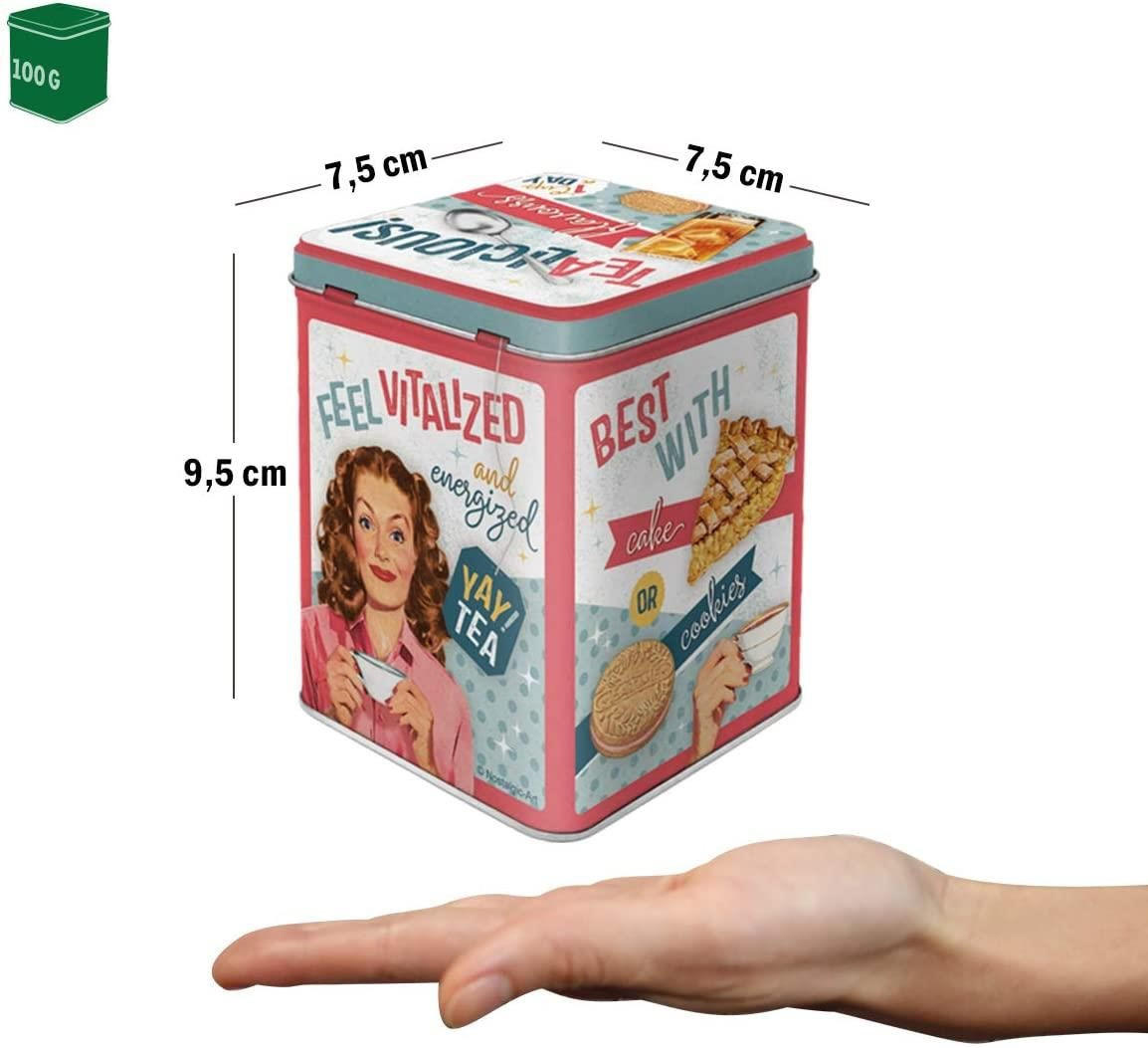 TEEDOSE Say it 50's Tealicious & Tearrific - Multicolor, Metall (1/9.5cm) - Nostalgic-Art