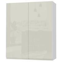 HÄNGESCHRANK Florence W4/80 Weiß / RAL 1013 perlweiß HG 80 / 32,5 / 96cm - Weiß Hochglanz/Weiß, Holz/Holzwerkstoff (80/96/32.5cm) - Feldmann-Wohnen