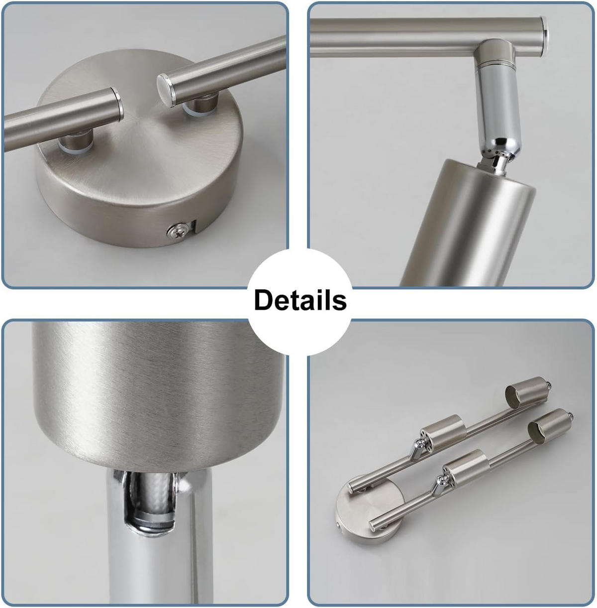 DECKENSTRAHLER Pryz 59/13/8cm - Silberfarben, Metall (59/13/8cm) - ZMH