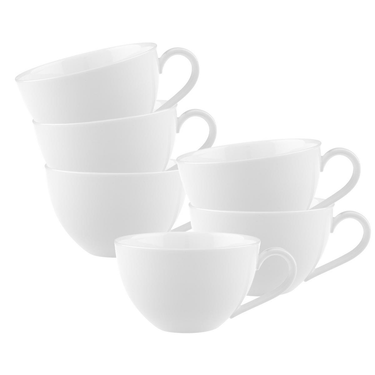 KAFFEETASSEN Anmut weiß 280 ml 6er Set - Weiß, Keramik (0.28L) - Villeroy & Boch
