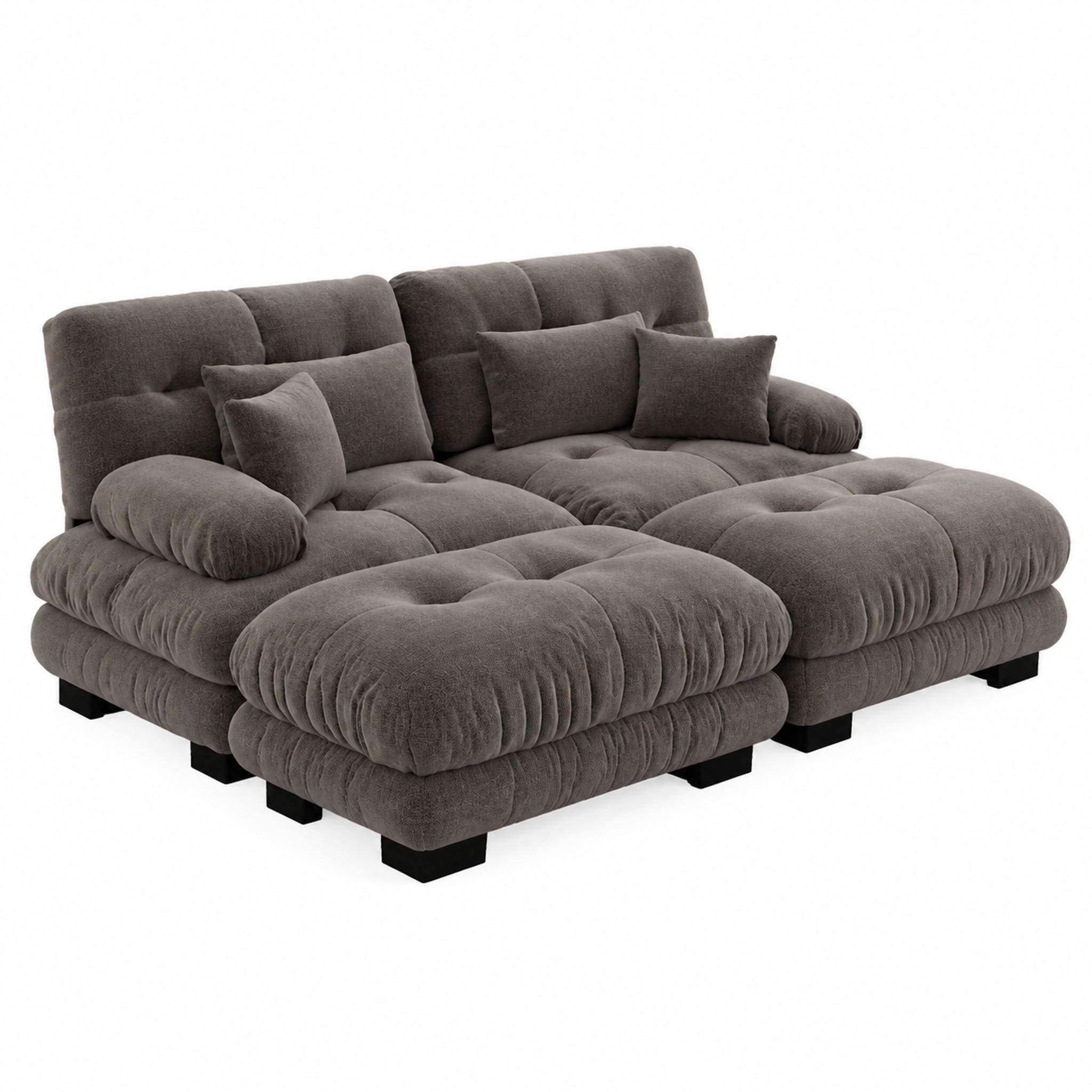 Meubliv Sofa Dunkelgrau 145x81x220.1 cm