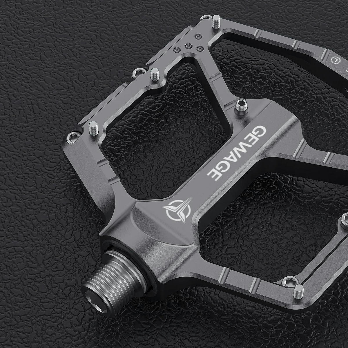 FAHRRADPEDALE CNC Aluminium 3-fach-Lagersystem 9/16″ Chromoly - Grau, Metall (10.4/1.5/11cm)