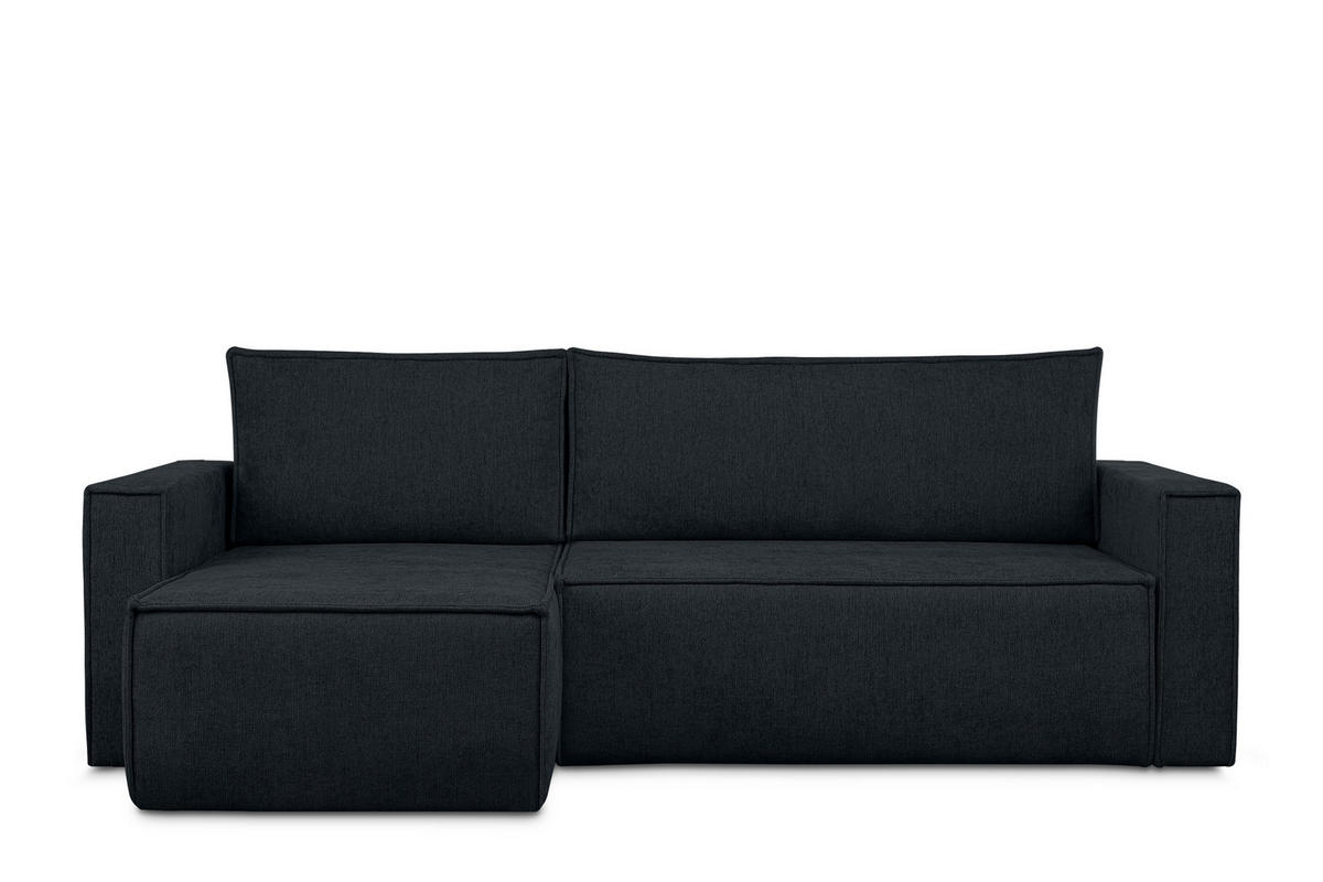 UNIVERSAL-ECKSOFA NAPI II mit Schlaffunktion, dunkelblau - Dunkelblau, Textil (246/148cm) - KONSIMO®