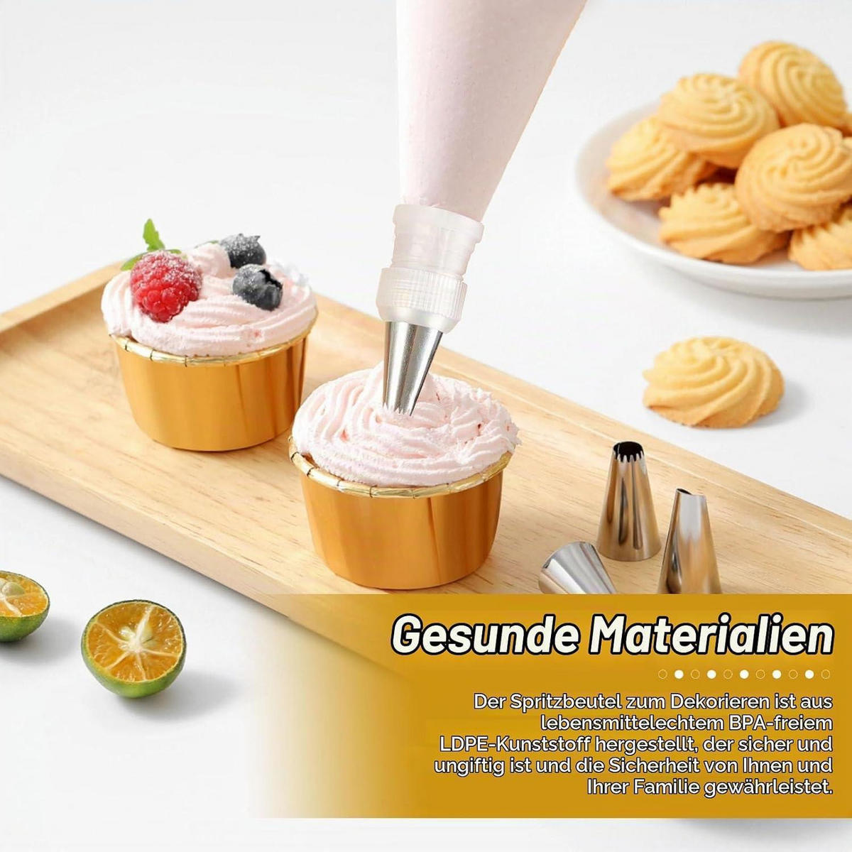 SPRITZBEUTEL 100 Stück Set Einweg flexibel zuschneidbar - Schwarz, Kunststoff (32/20/35cm)
