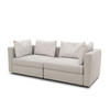 GARTENLOUNGE-SOFA 2-Sitzer Bozhana 220x67x96 mit Outdoorbezug silber - Silberfarben, Kunststoff (220/67/96cm) - 58aufmkessel